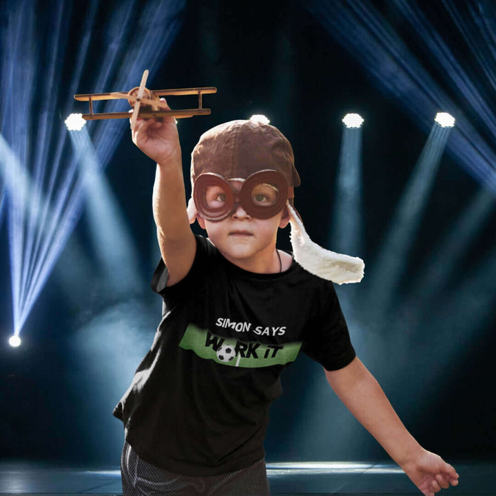 Simon Says Work It Kids Black Tee - Bite Me Now