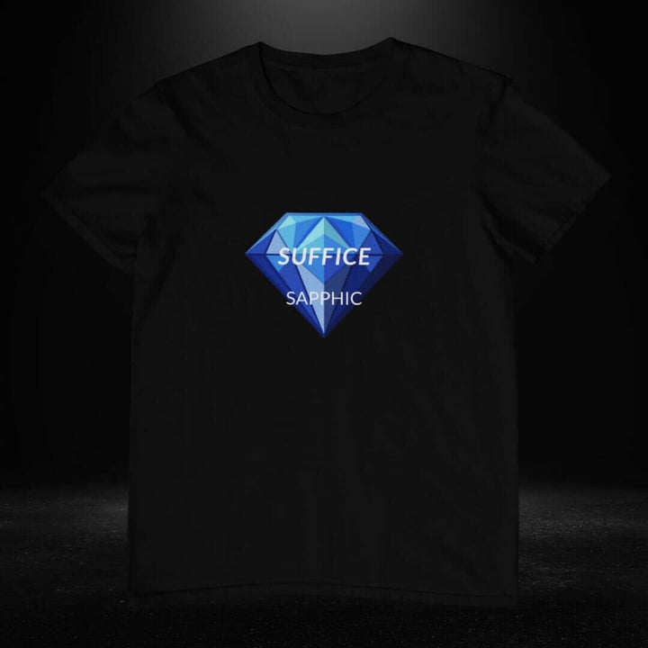 Suffice Sapphic Black Tee - Bite Me Now