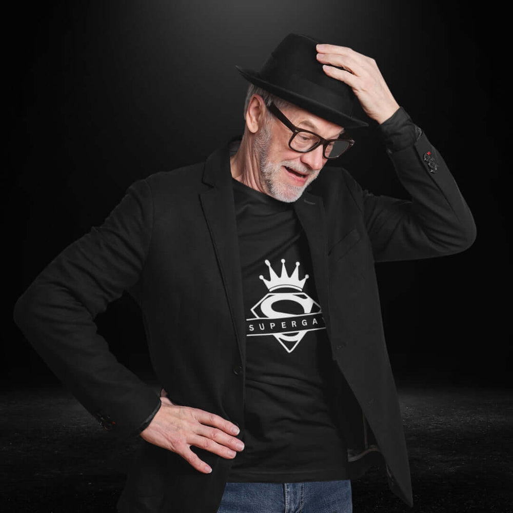 Super Gay Black Long Sleeve Tee