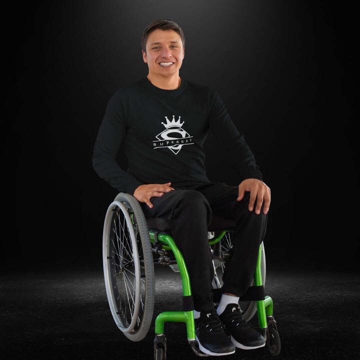 Super Gay Black Long Sleeve Tee