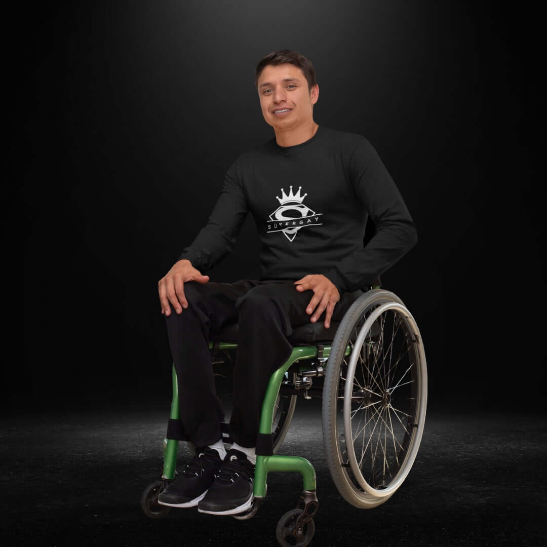 Super Gay Black Long Sleeve Tee