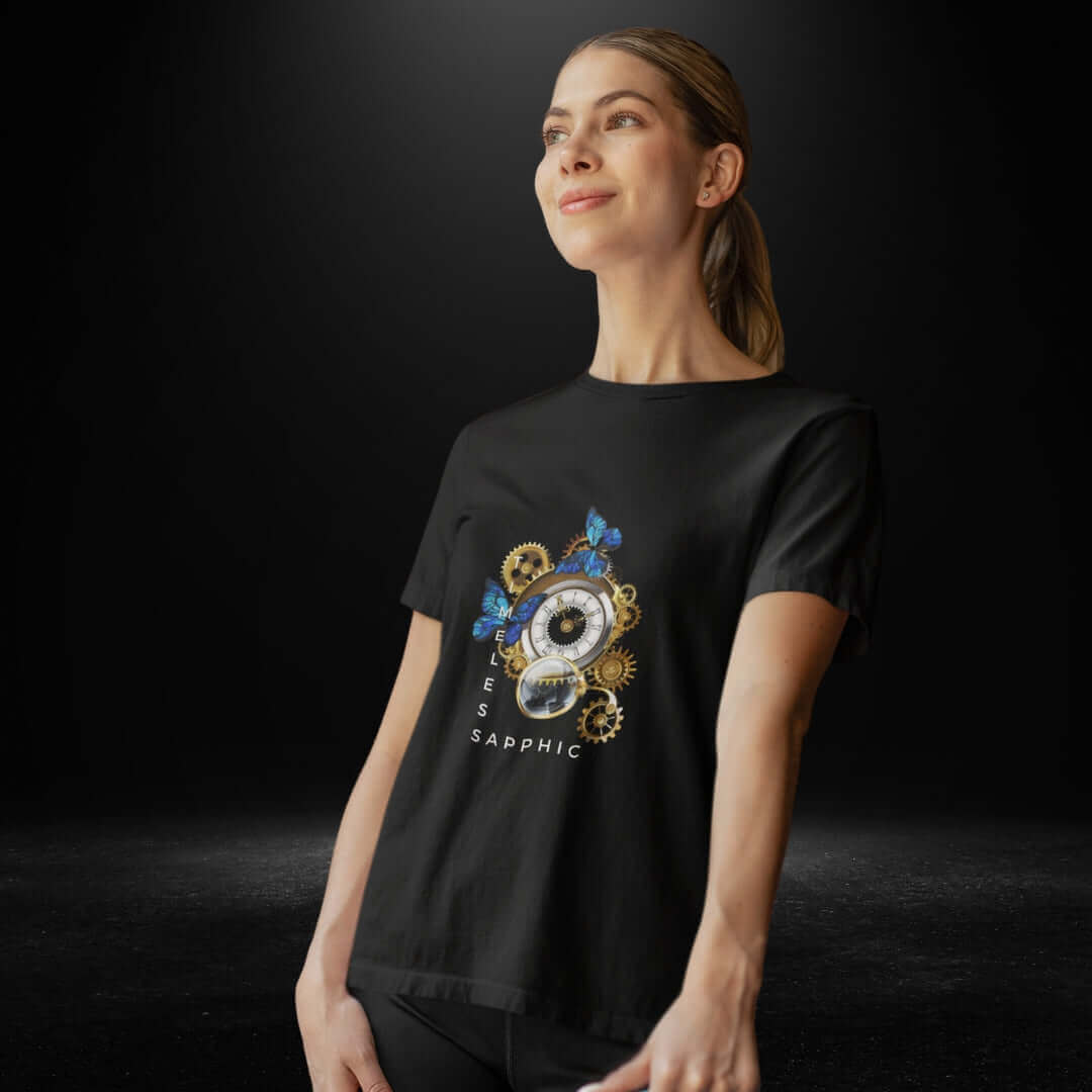 Timeless Sapphic Black Tee - Bite Me Now