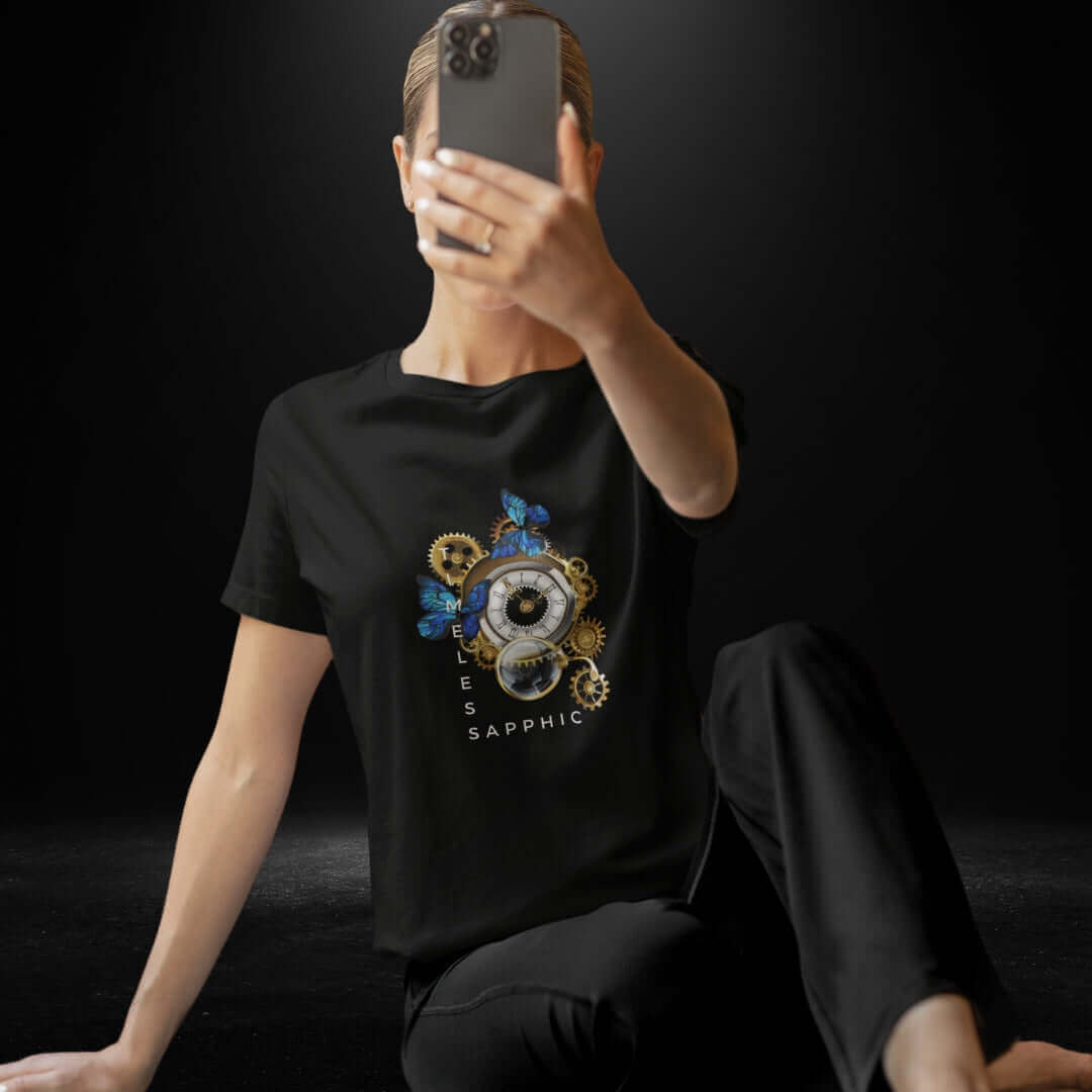 Timeless Sapphic Black Tee - Bite Me Now
