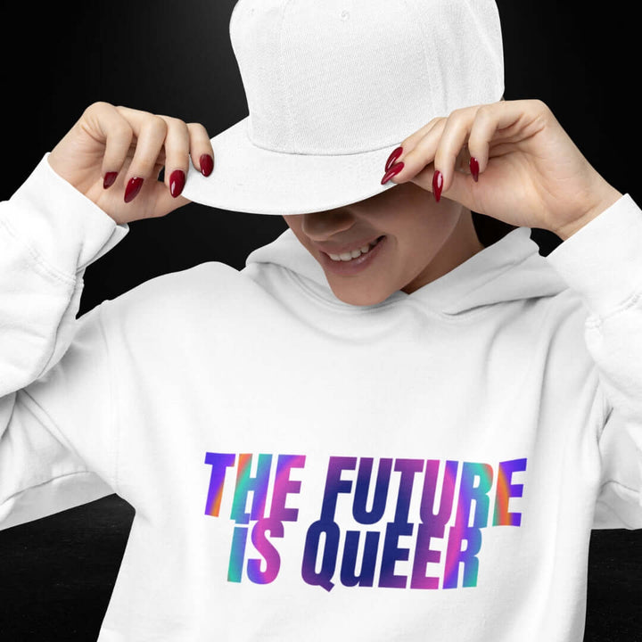 The Future Is Queer White Hoodie
