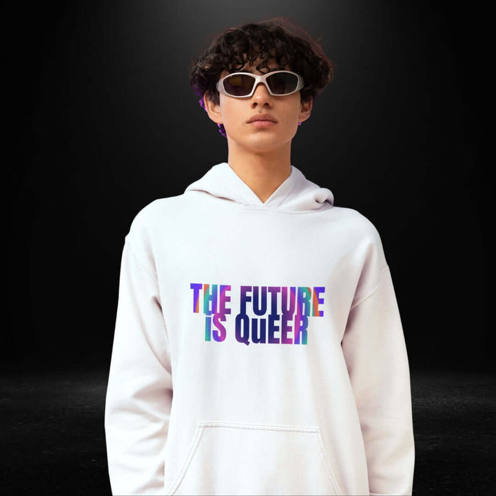 The Future Is Queer White Hoodie