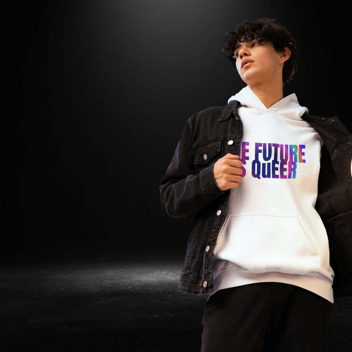 The Future Is Queer White Hoodie