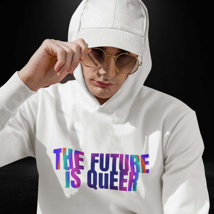 The Future Is Queer White Hoodie