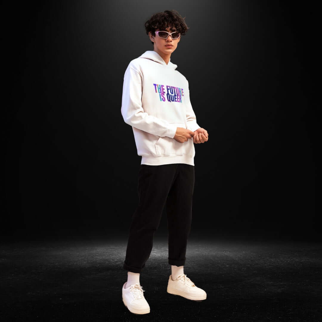 The Future Is Queer White Hoodie