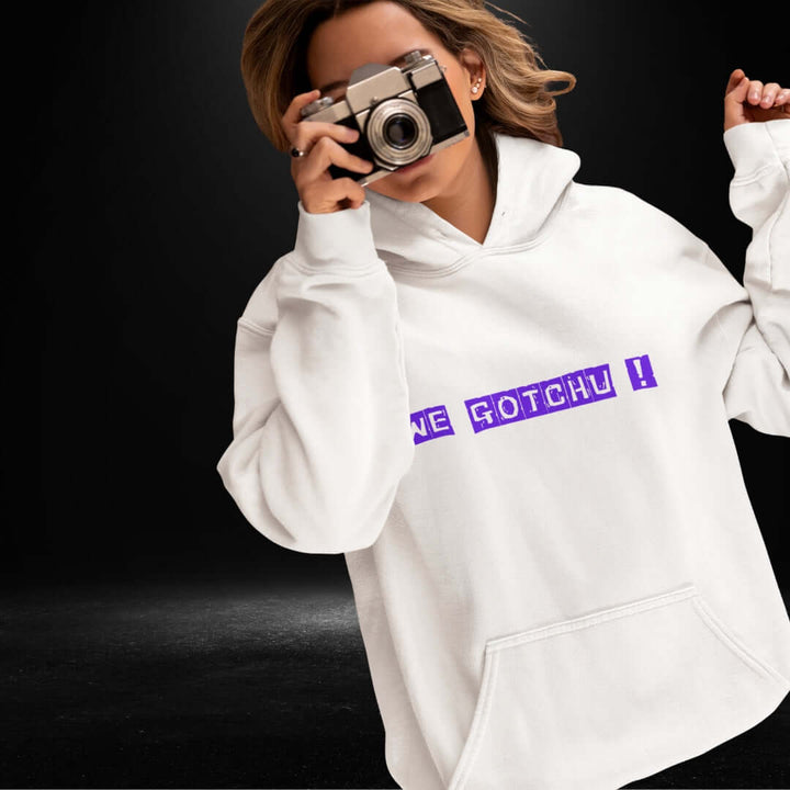 We Gotchu White Hoodie - Bite Me Now