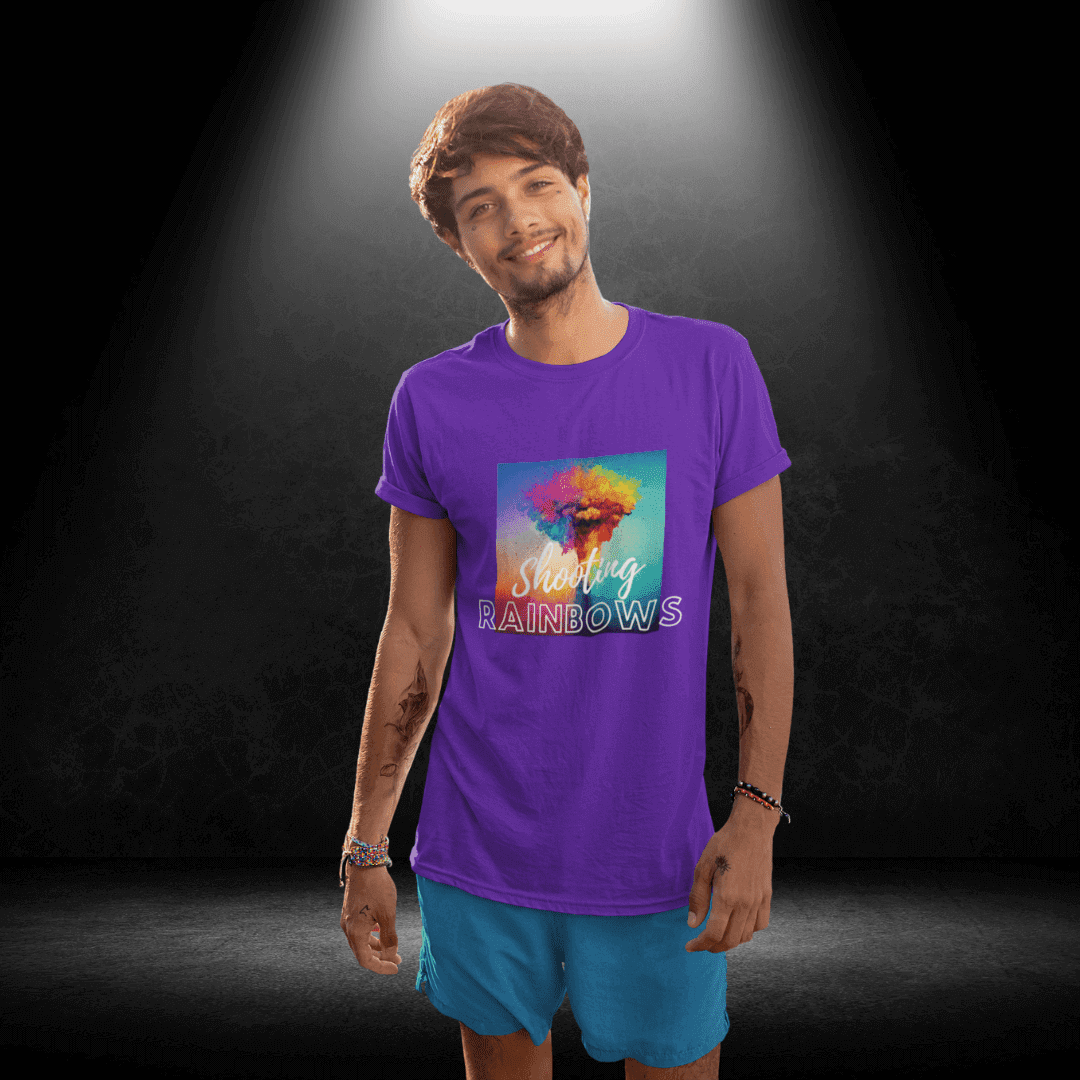 Wear it Purple - Shooting Rainbows Tee - BiteMeNow