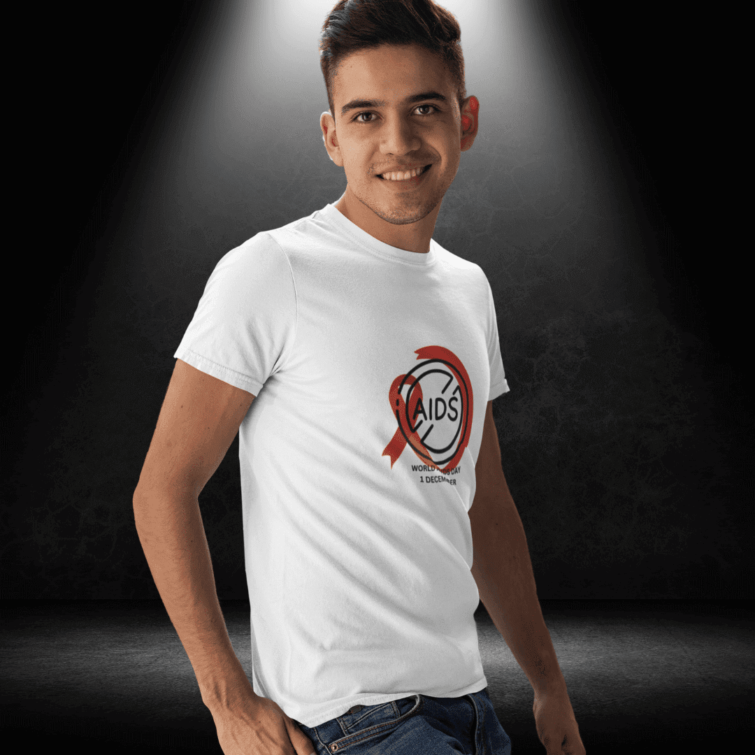 LGBTQ+ World Aids Day White Tee - BiteMeNow