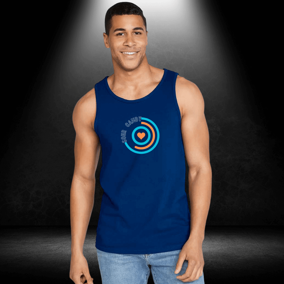 Sour Candy Navy Tank - Gay Pride Tanks Australia 