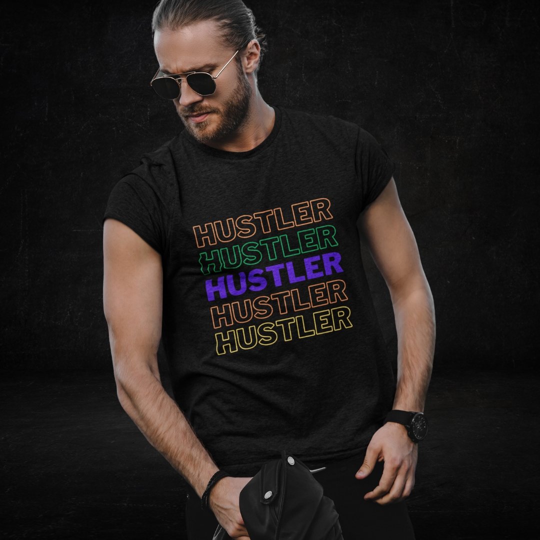 Hustler Black Tee - Staple Tee Collection - Bite Me Now