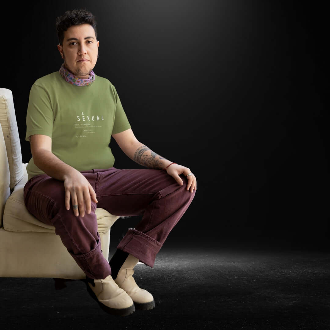 Asexual Definitions Olive Tee - Bite Me Now