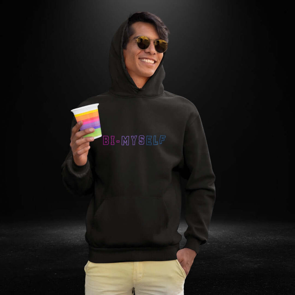 BI-MYSELF Black Hoodie