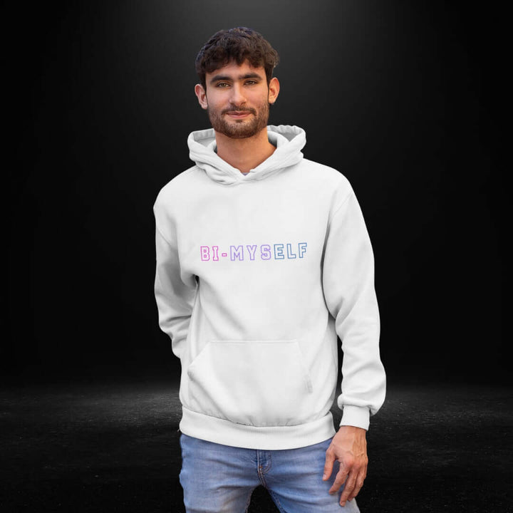 BI-MYSELF White Hoodie