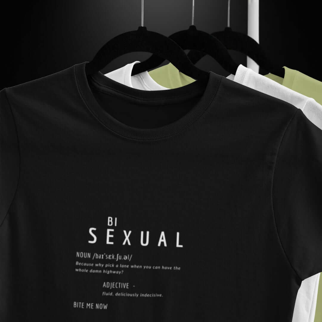 Bisexual Definitions Black Tee - Bite Me Now