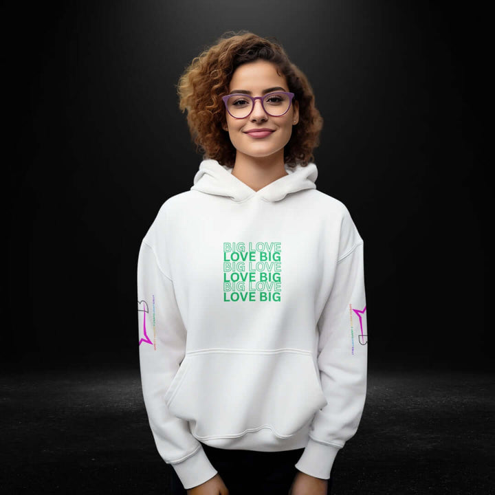 Big Love White Hoodie (green)