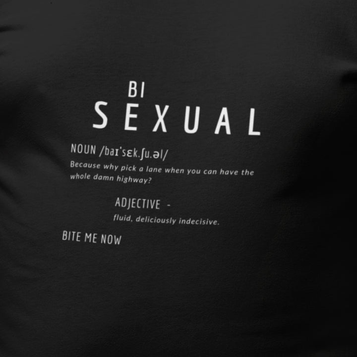 Bisexual Definitions Black Tee - Bite Me Now