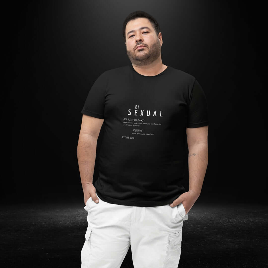 Bisexual Definitions Black Tee - Bite Me Now