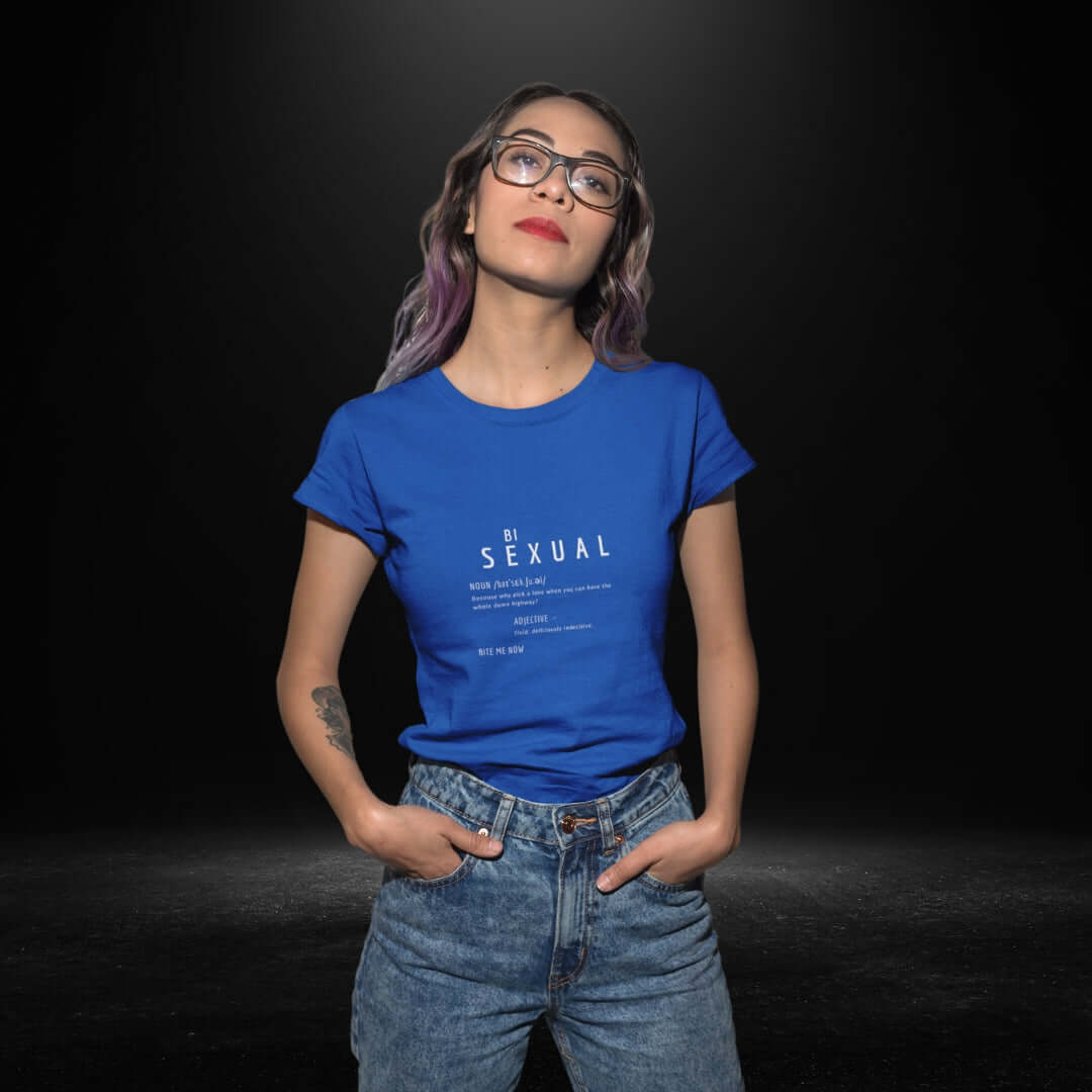 Bisexual Definitions Blue Tee - Bite Me Now