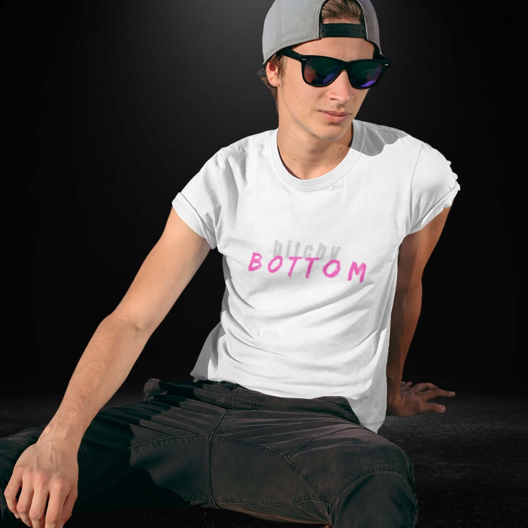 Bitchy Bottom White Tee - Bite Me Now