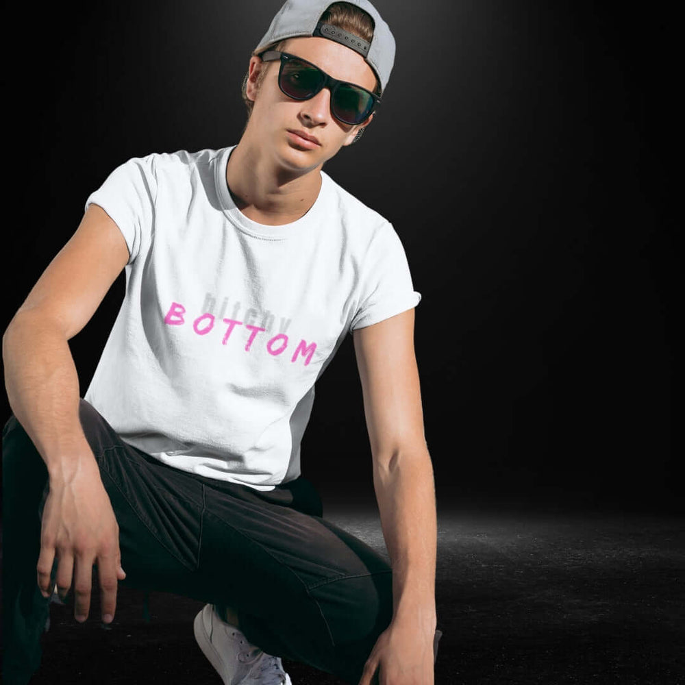 Bitchy Bottom White Tee - Bite Me Now