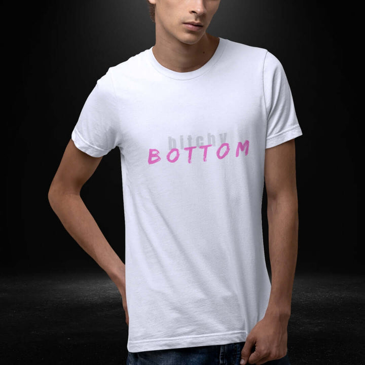 Bitchy Bottom White Tee - Bite Me Now