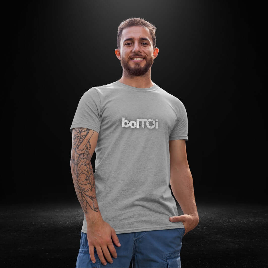 BoiToi Grey Marle Tee - Bite Me Now