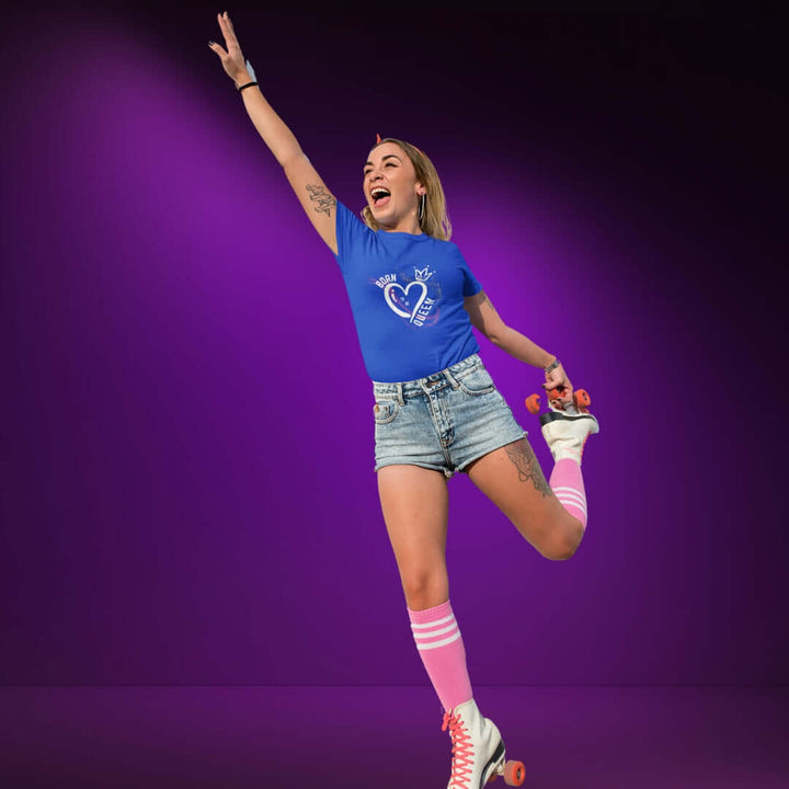 Born To Be Queen Blue Tee - Bite Me Now 