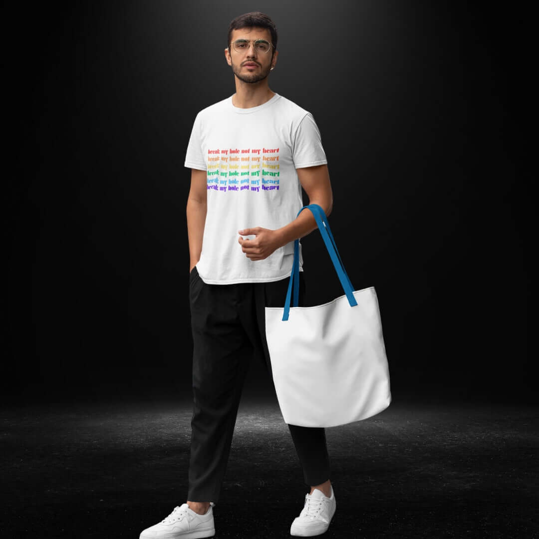 Break My Hole, Not My Heart White Tee - Bite Me Now