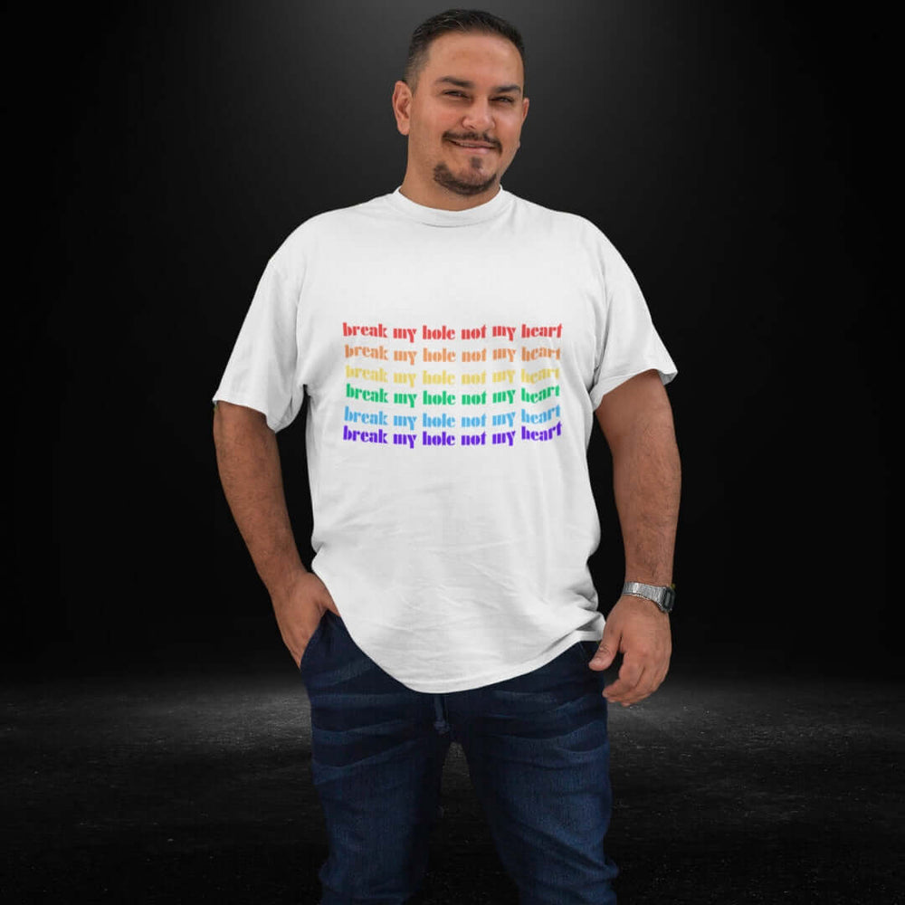 Break My Hole, Not My Heart White Tee - Bite Me Now