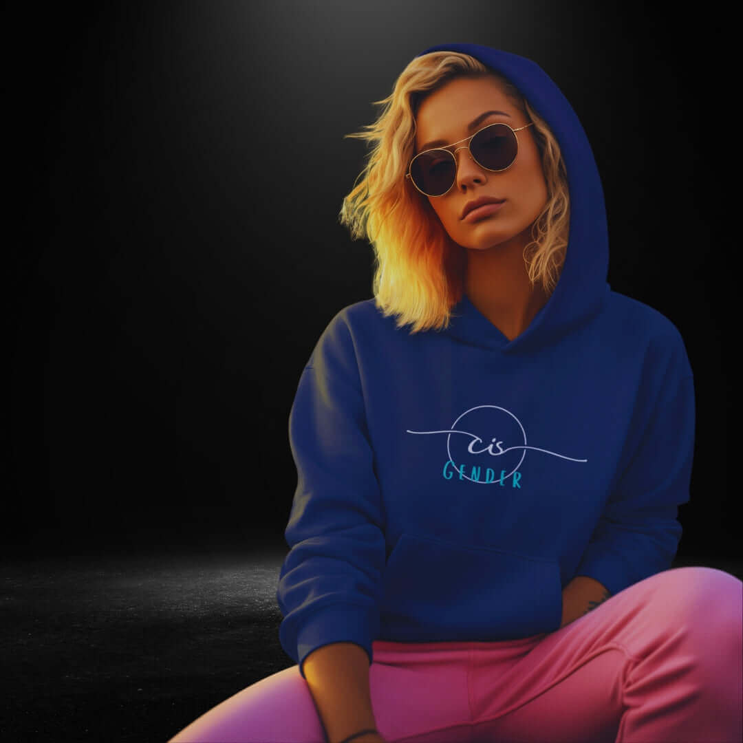 CIS Gender Blue Hoodie - Bite Me Now