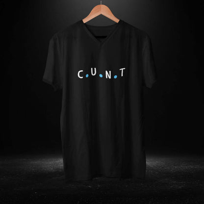 C U N T Black V Neck Tee - Bite Me Harder