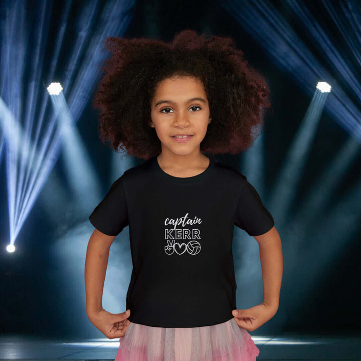 Matildas Kids Black Tee -  Captain Kerr - Bite Me Now
