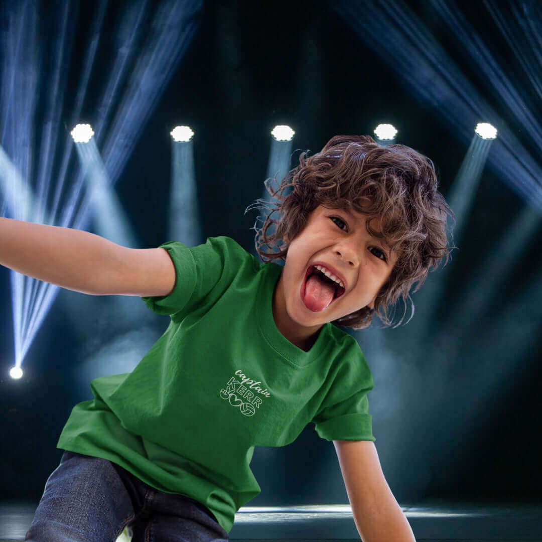 Matildas Kids Green Tee -  Captain Kerr - Bite Me Now