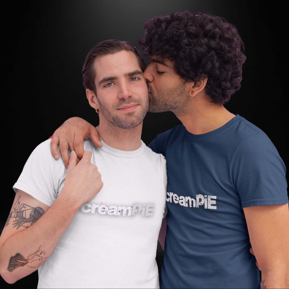 CreamPie White + Navy Tee - Bite Me Now