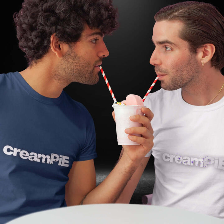 CreamPie White + Navy Tee - Bite Me Now