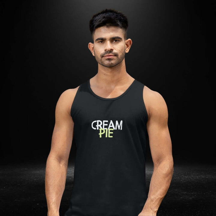 Cream Pie Black Tank