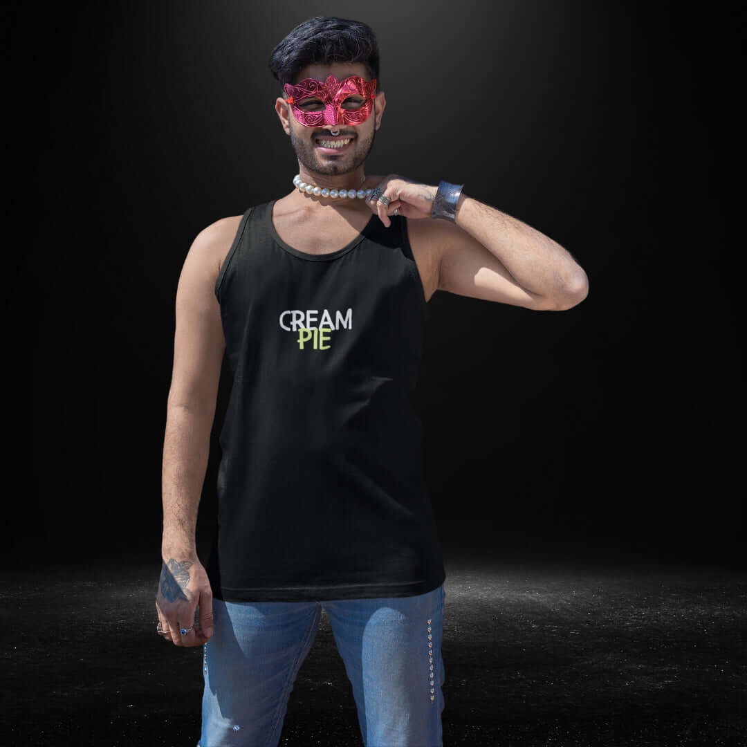 Cream Pie Black Tank