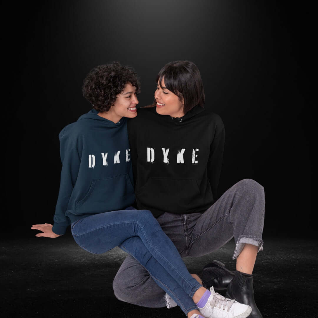 DYKE Hoodie NAV/BLK - Bite Me Now