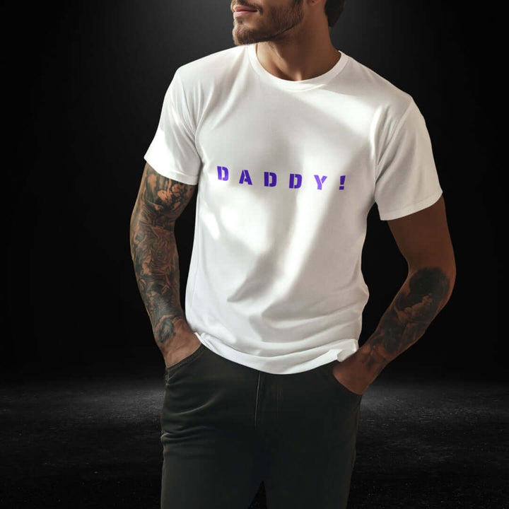 Daddy White Tee - Bite Me Now