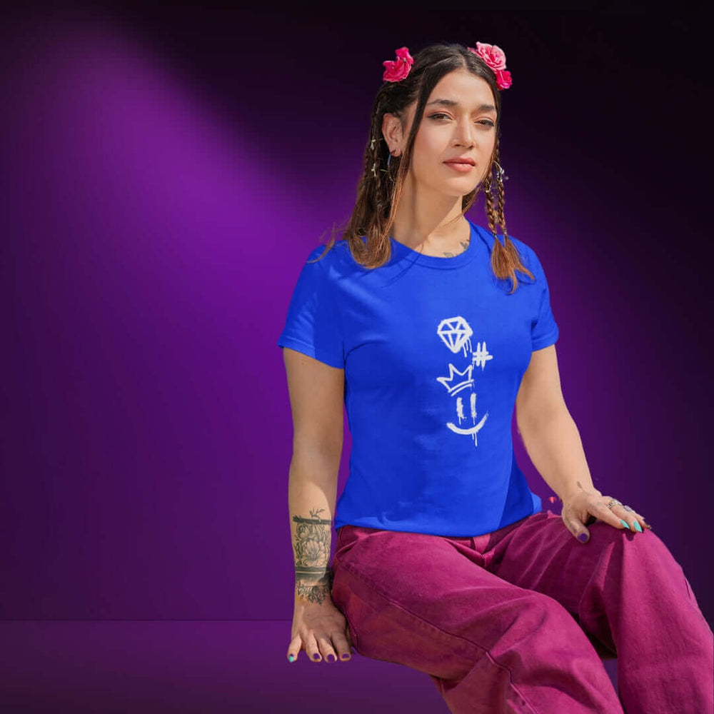 Diamonds & Things Blue Tee - Bite Me Now