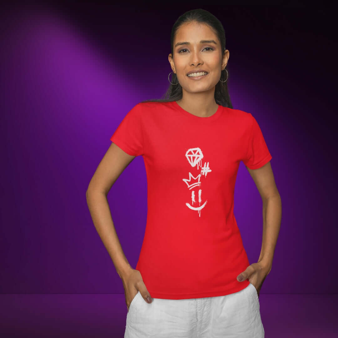 Diamonds & Things Red Tee - Bite Me Now