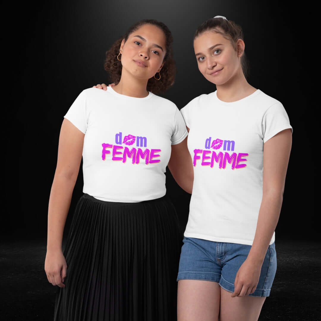 Dom Femme White Tee - Bite Me Now