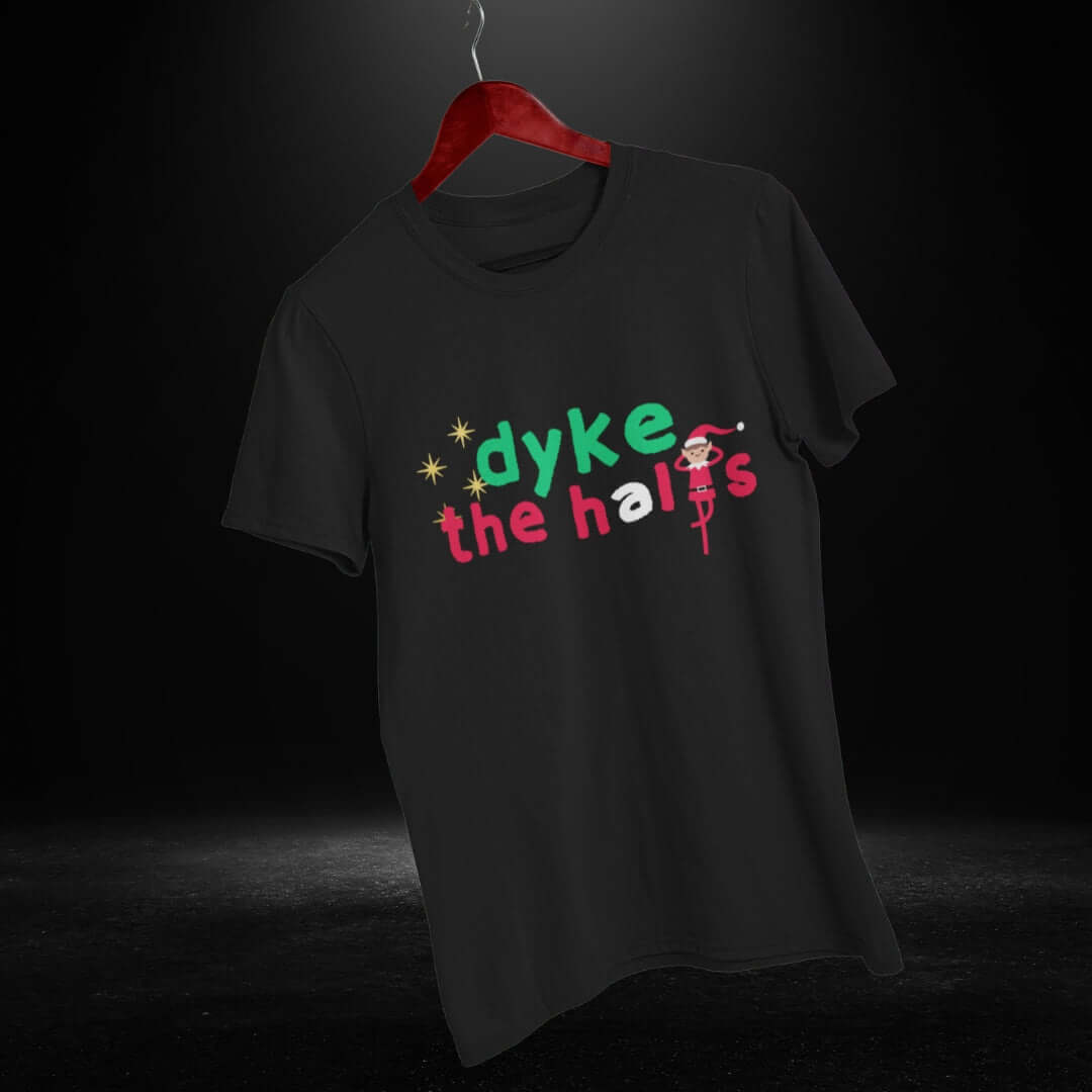 Dyke The Halls Black Tee - Bite Me Now
