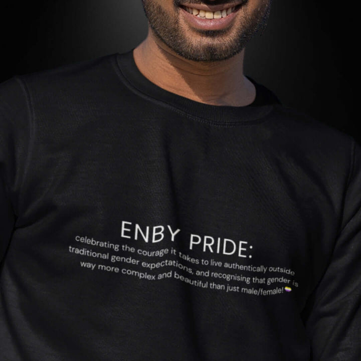 ENBY Pride Black Long Sleeve Tee