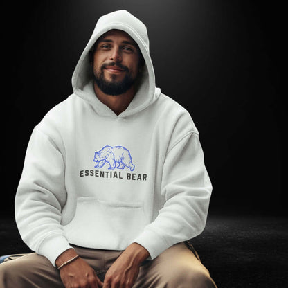 Essential Bear White Hoodie - Bite Me Now