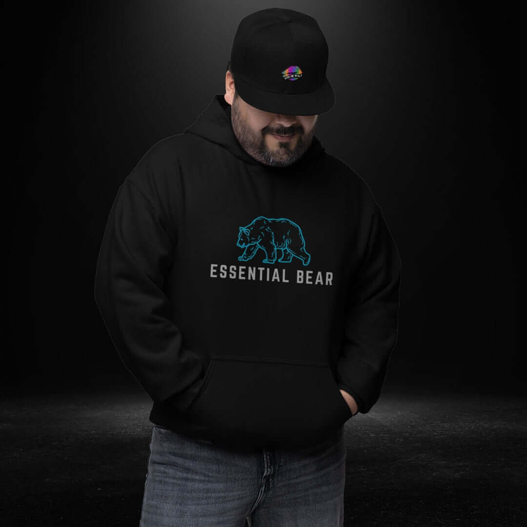 Essential Bear Black Hoodie - Bite Me Now