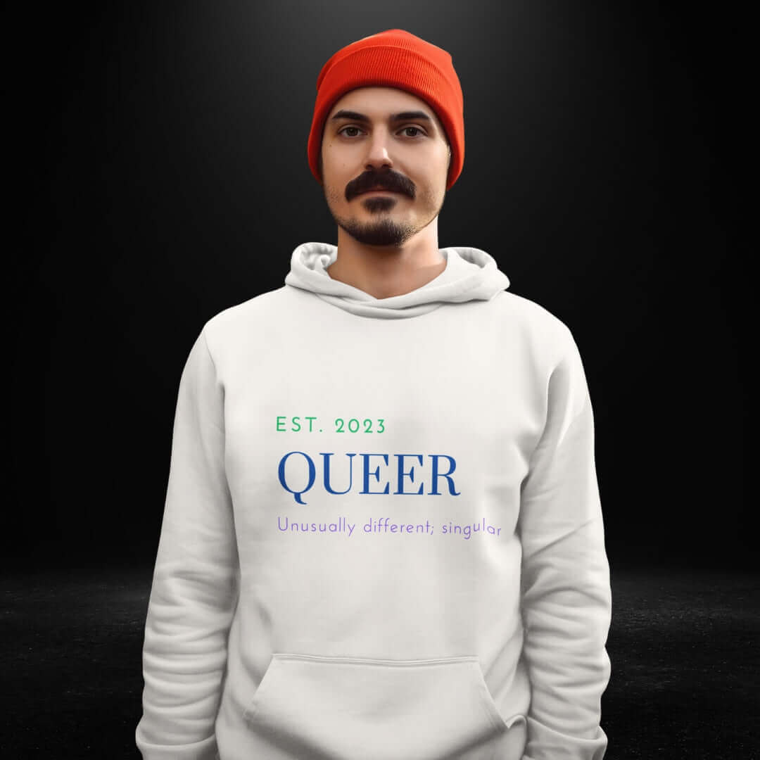 Est Queer White Hoodie - Bite Me Now